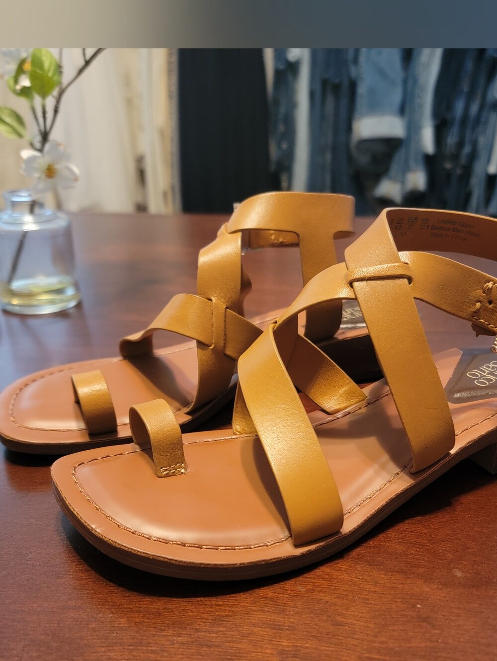 Franco Sarto Leather Sandal Size 7